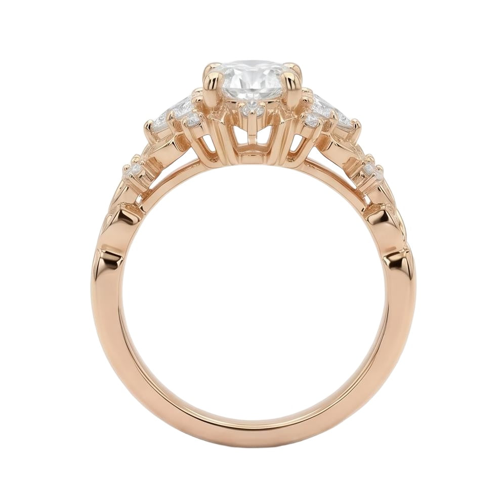 18K Rose Gold Plated, 10K Solid Rose Gold