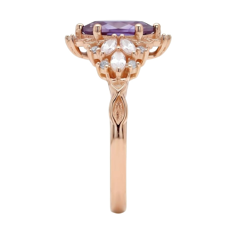 18K Rose Gold Plated, 10K Solid Rose Gold