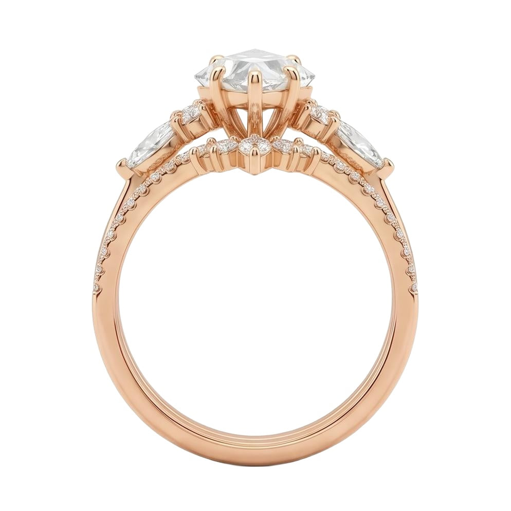 18K Rose Gold Plated, 10K Solid Rose Gold