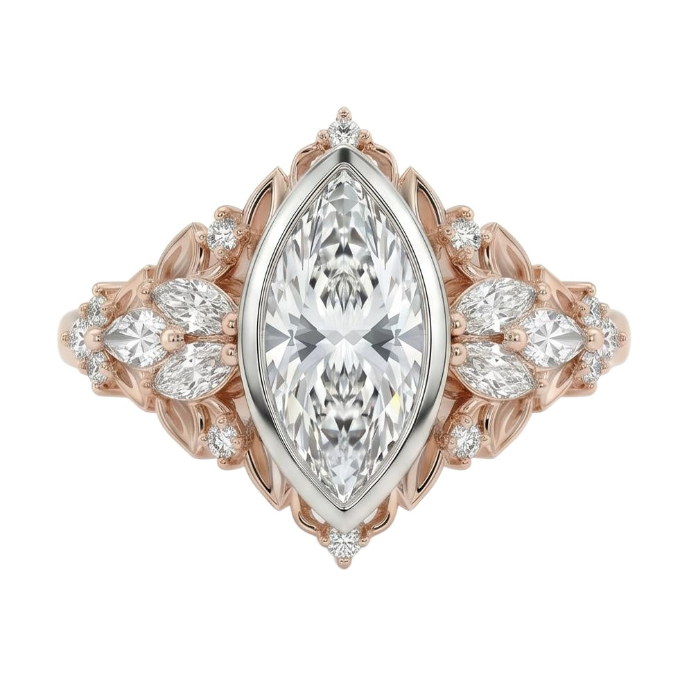 18K Rose Gold Plated, 10K Solid Rose Gold