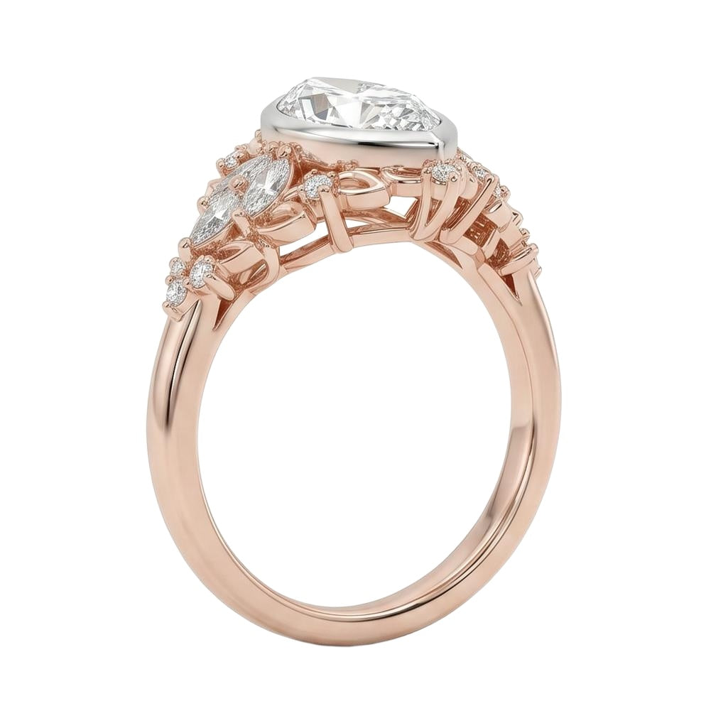 18K Rose Gold Plated, 10K Solid Rose Gold