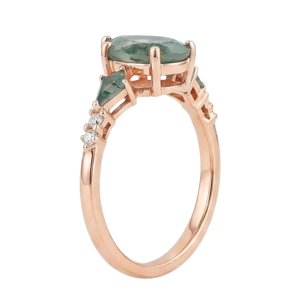 18K Rose Gold Plated, 10K Solid Rose Gold