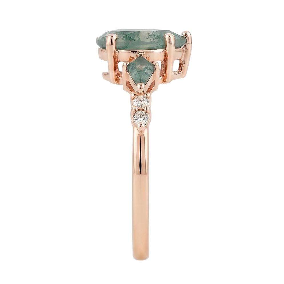 18K Rose Gold Plated, 10K Solid Rose Gold