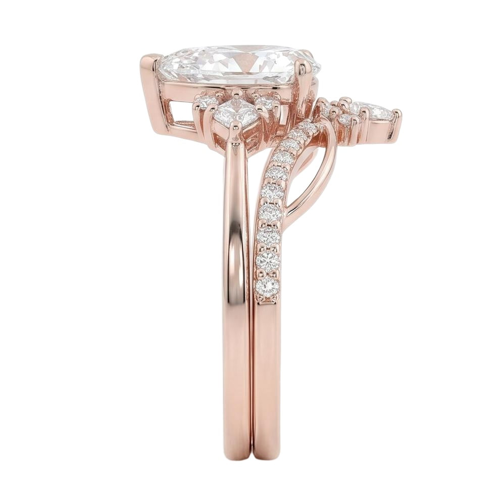 18K Rose Gold Plated, 10K Solid Rose Gold