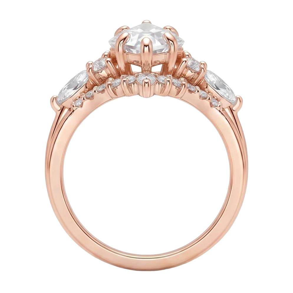 18K Rose Gold Plated, 10K Solid Rose Gold