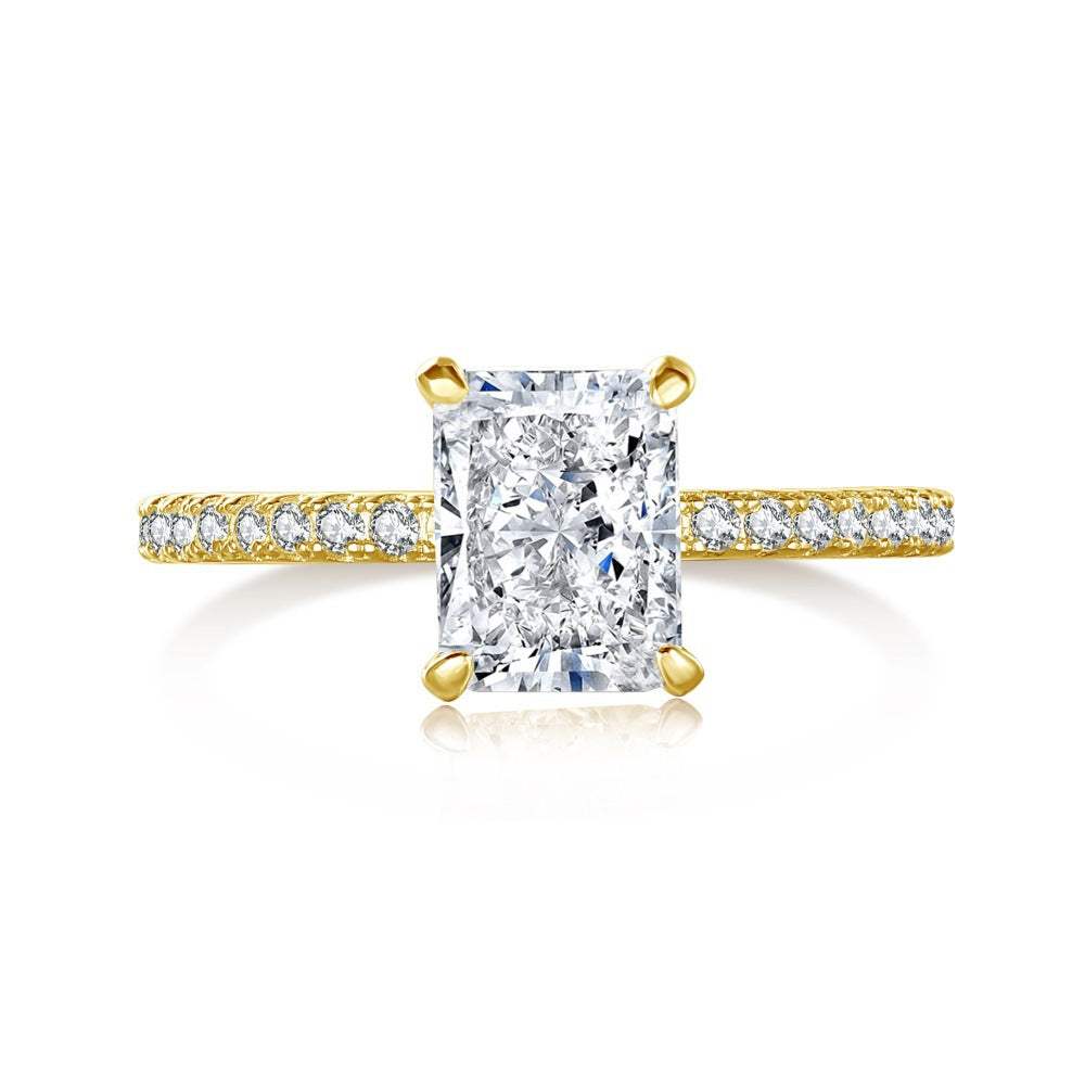 Celendrisa 2 Carat Radiant Solitaire Moissanite Ring