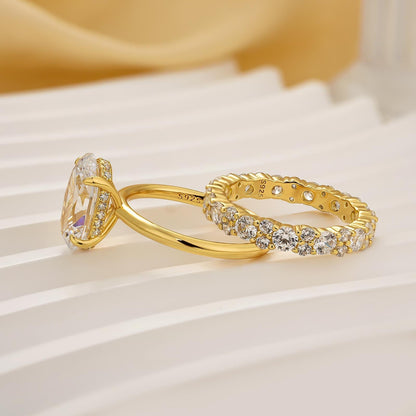 Lorianwen 4 Carat Oval Stackable Moissanite Ring