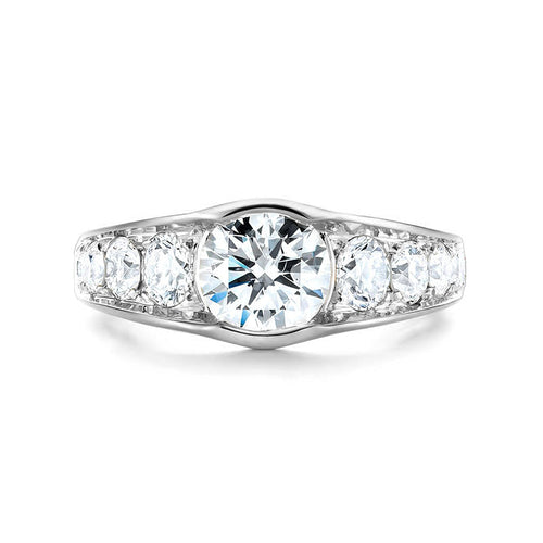 Gildariel 3 Carat Round Brilliant Half Eternity Moissanite Band