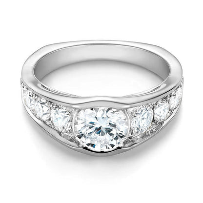 Gildariel 3 Carat Round Brilliant Half Eternity Moissanite Band