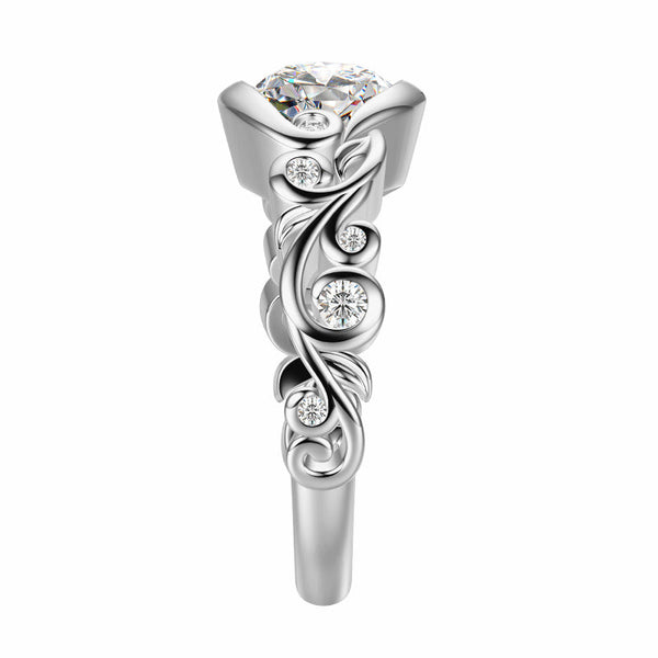 Lorariel 3 Carat Round Brilliant Solitaire Moissanite Ring in 925 Silver