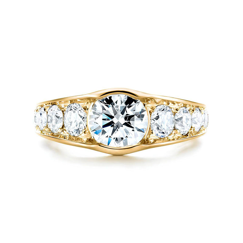 Gildariel 3 Carat Round Brilliant Half Eternity Moissanite Band