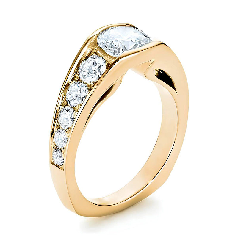 Gildariel 3 Carat Round Brilliant Half Eternity Moissanite Band