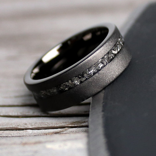 Morwenia Meteorite Band in Tungsten Carbide