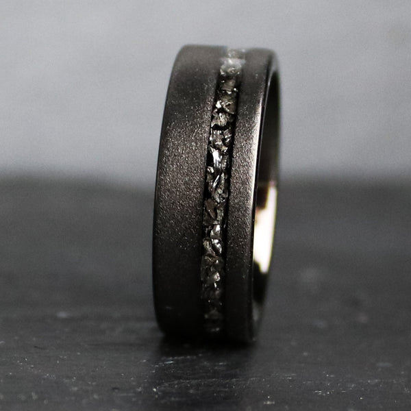 Morwenia Meteorite Band in Tungsten Carbide
