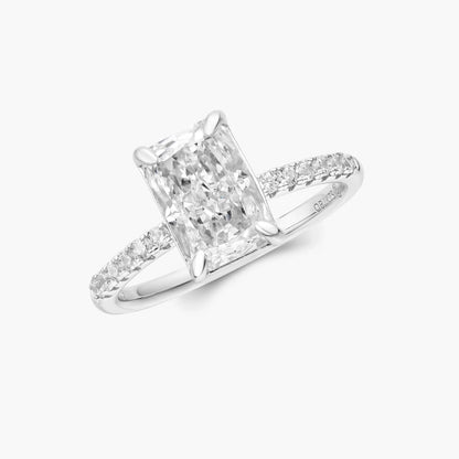 Yeloria 2.3 Carat Radiant Solitaire Moissanite Ring in 925 Silver