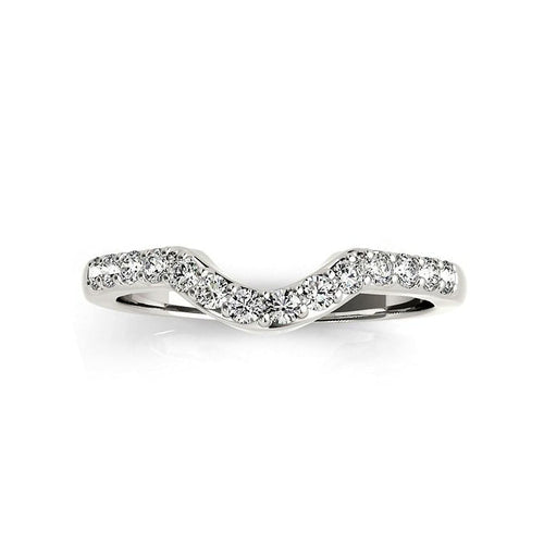 Ulenria 0.4 Carat Round Brilliant Half Eternity Moissanite Band in 925 Silver
