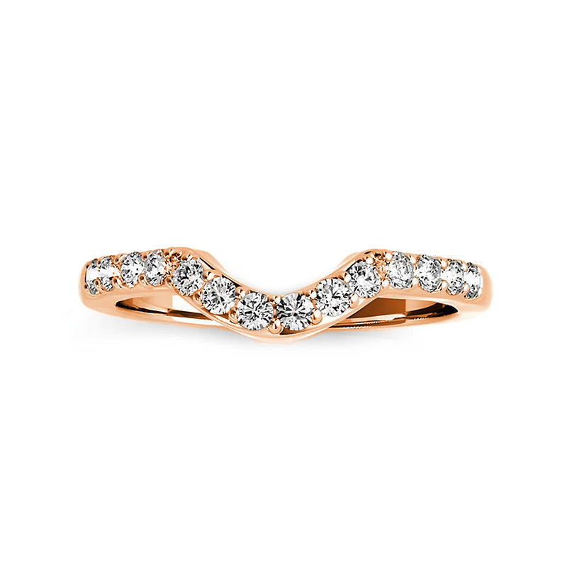 Ulenria 0.4 Carat Round Brilliant Half Eternity Moissanite Band in 925 Silver