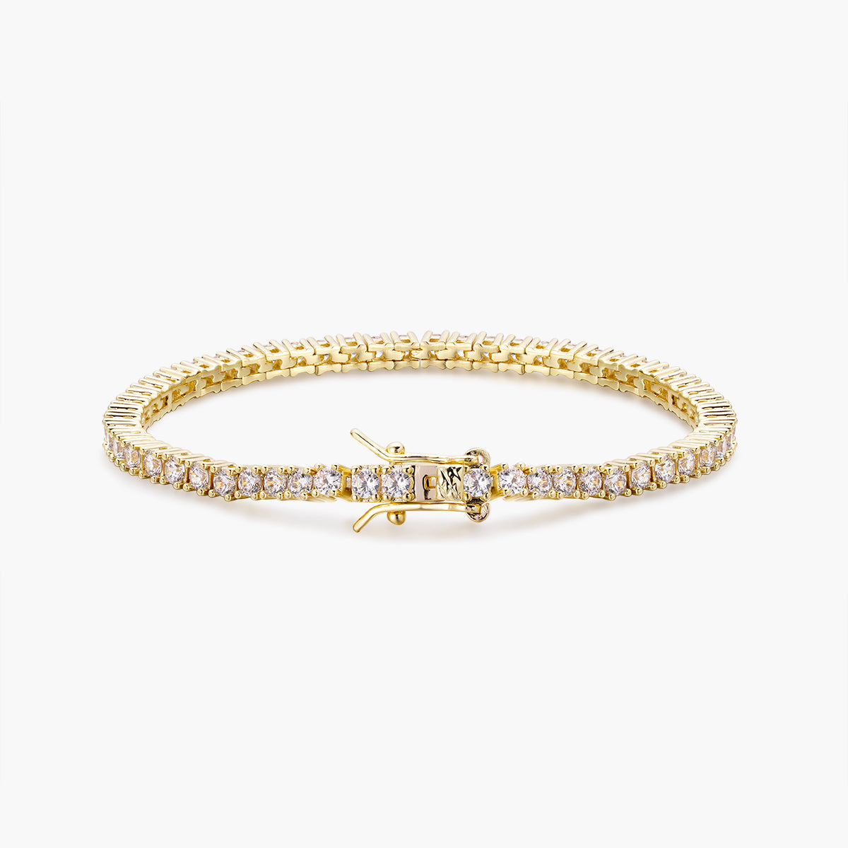 Sinalwen 3.5 Carat Round Brilliant Tennis Moissanite Bracelet