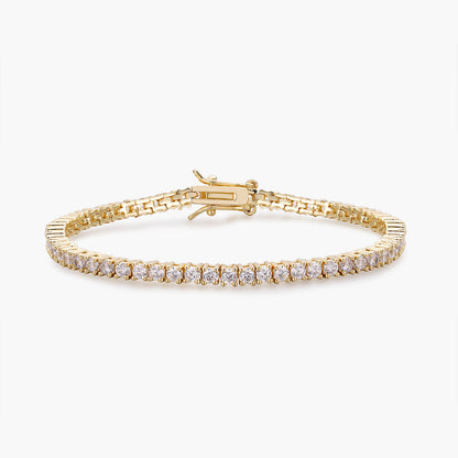 Sinalwen 3.5 Carat Round Brilliant Tennis Moissanite Bracelet