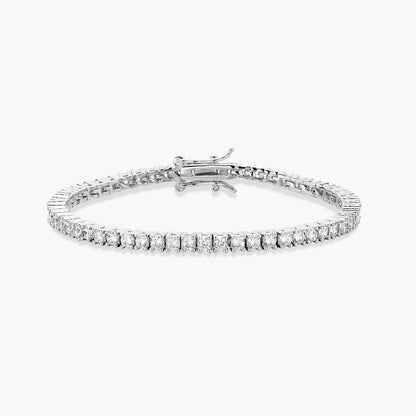 Sinalwen 3.5 Carat Round Brilliant Tennis Moissanite Bracelet