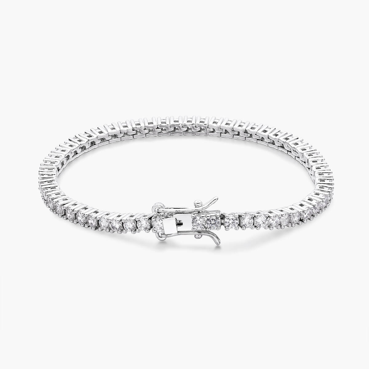 Sinalwen 3.5 Carat Round Brilliant Tennis Moissanite Bracelet
