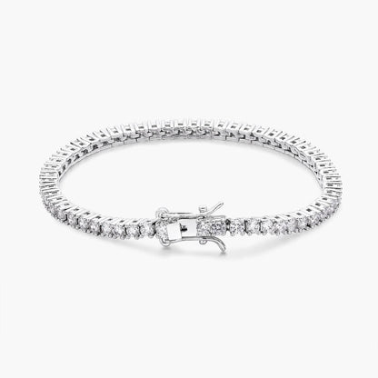 Sinalwen 3.5 Carat Round Brilliant Tennis Moissanite Bracelet
