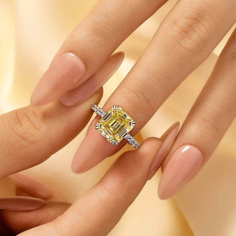 Arwenethia 4.5 Carat Asscher Solitaire Moissanite Ring