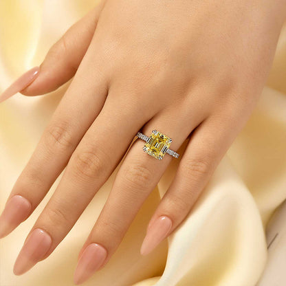 Arwenethia 4.5 Carat Asscher Solitaire Moissanite Ring