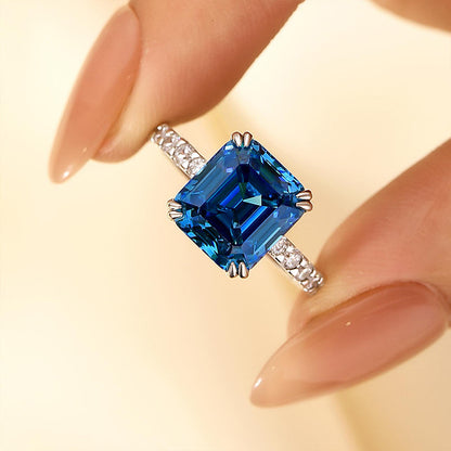 Arwenethia 4.5 Carat Asscher Solitaire Moissanite Ring