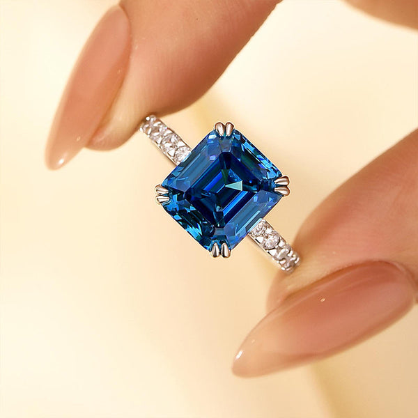 Arwenethia 4.5 Carat Asscher Solitaire Moissanite Ring