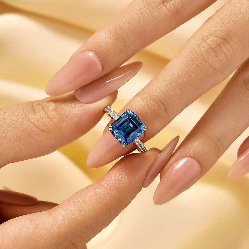 Arwenethia 4.5 Carat Asscher Solitaire Moissanite Ring