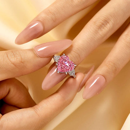 Orindiel 5 Carat Heart Solitaire Sapphire Ring in 925 Silver