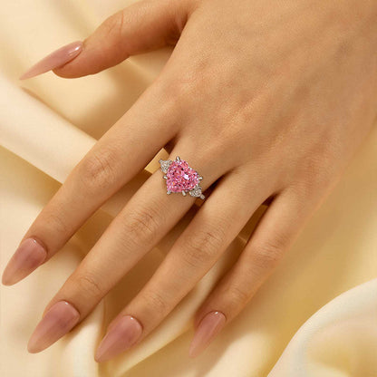 Orindiel 5 Carat Heart Solitaire Sapphire Ring in 925 Silver