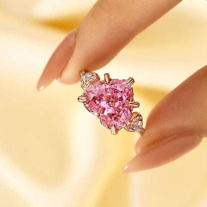 Orindiel 5 Carat Heart Solitaire Sapphire Ring in 925 Silver