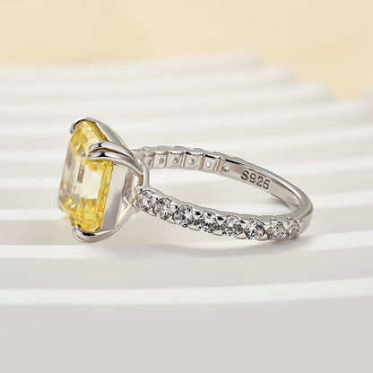 Arwenethia 4.5 Carat Asscher Solitaire Moissanite Ring