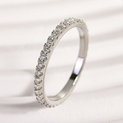 Sorenwen 0.5 Carat Round Brilliant Eternity Moissanite Band