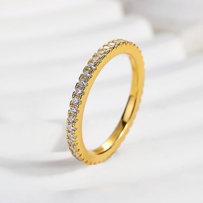 Sorenwen 0.5 Carat Round Brilliant Eternity Moissanite Band