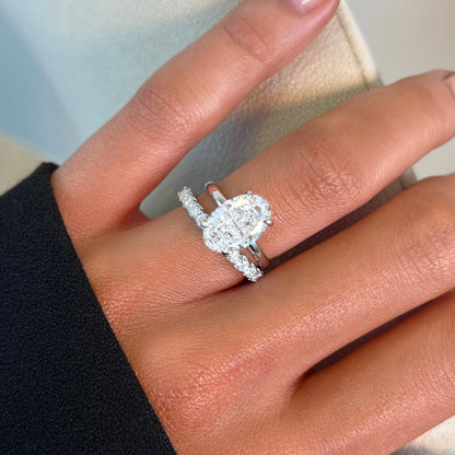 Xoraviel 2 Carat Round Brilliant Eternity Moissanite Band in 925 Silver