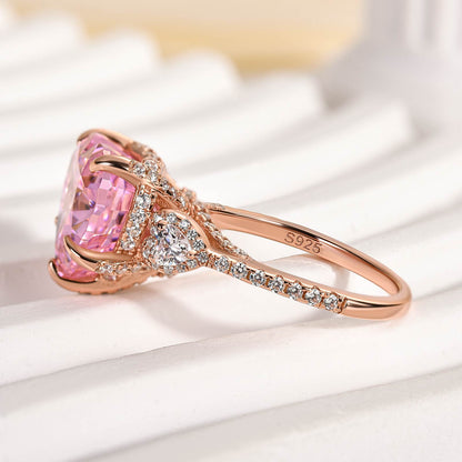 Orindiel 5 Carat Heart Solitaire Sapphire Ring in 925 Silver