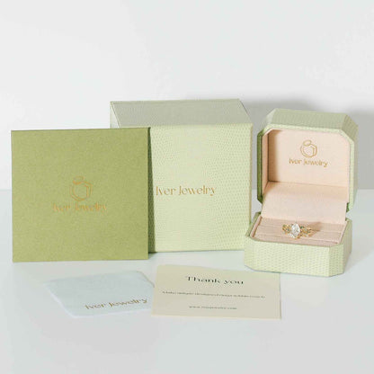 Paloriel 1.5 Carat Oval Stackable Opal Ring Set in 925 Silver