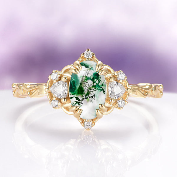 Araviel 2 Carat Oval Solitaire Moissanite Ring