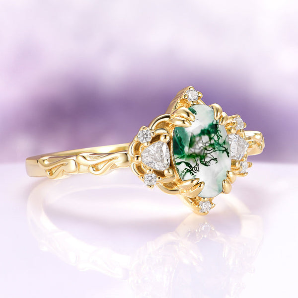 Araviel 2 Carat Oval Solitaire Moissanite Ring