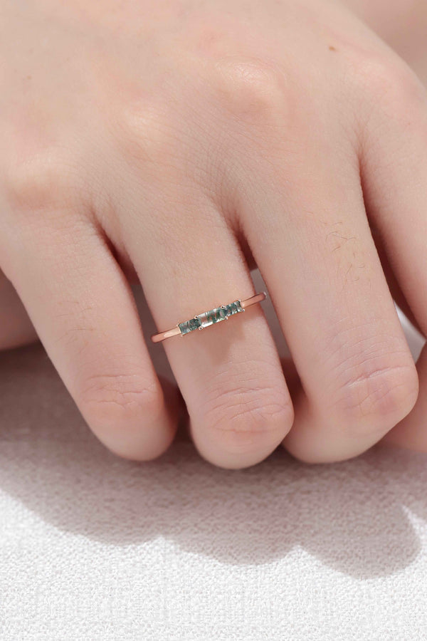 Voryniel Moss Agate Ring in 925 Silver