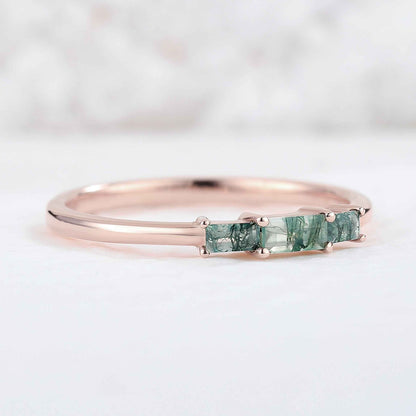 Voryniel Moss Agate Ring in 925 Silver