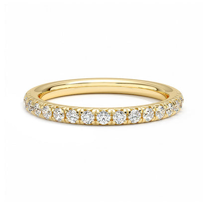 Verindiel 0.3 Carat Round Brilliant Half Eternity Moissanite Band in 925 Silver