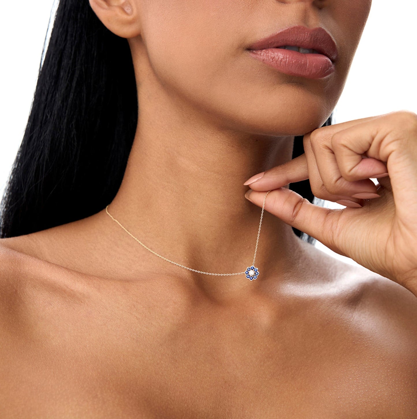 Diamond Round Brilliant Cut Pendant Necklace | Lab Grown & 18K Solid Gold Bezel Setting | Women's & Men's Gift for Special Occasions