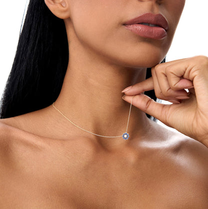 Diamond Round Brilliant Cut Pendant Necklace | Lab Grown & 18K Solid Gold Bezel Setting | Women's & Men's Gift for Special Occasions