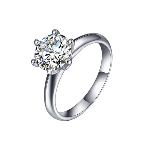 Ilyndra 5 Carat Round Brilliant Solitaire Moissanite Ring in 925 Silver