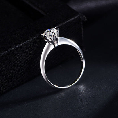 Ilyndra 5 Carat Round Brilliant Solitaire Moissanite Ring in 925 Silver