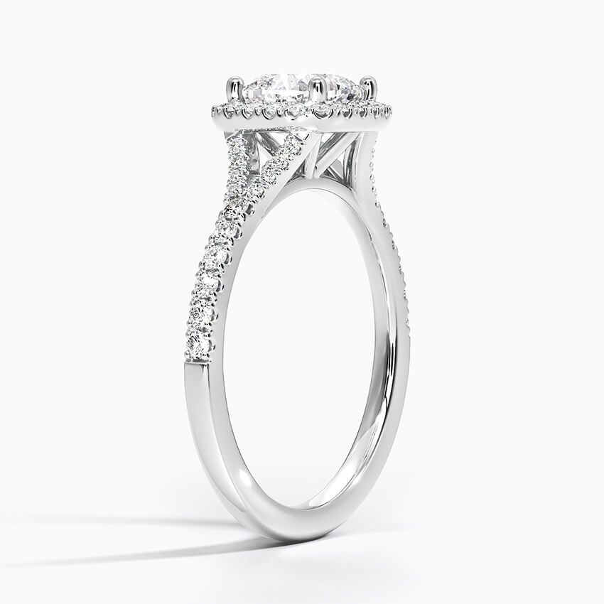Pindriel 3 Carat Round Brilliant Halo Moissanite Ring in 925 Silver